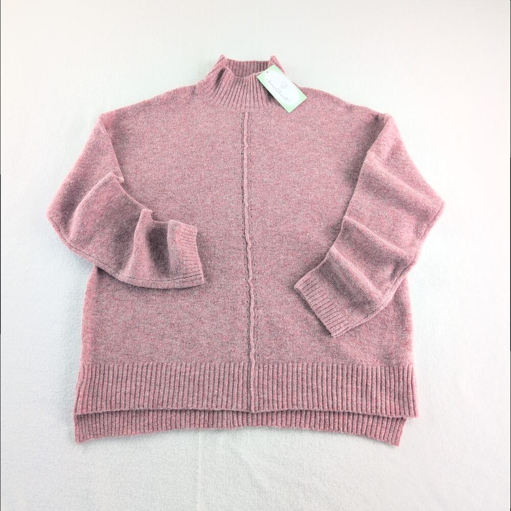 KEREN HART Heather Rose Turtleneck NWT Women's Large SoftGirl Minimalist Dainty